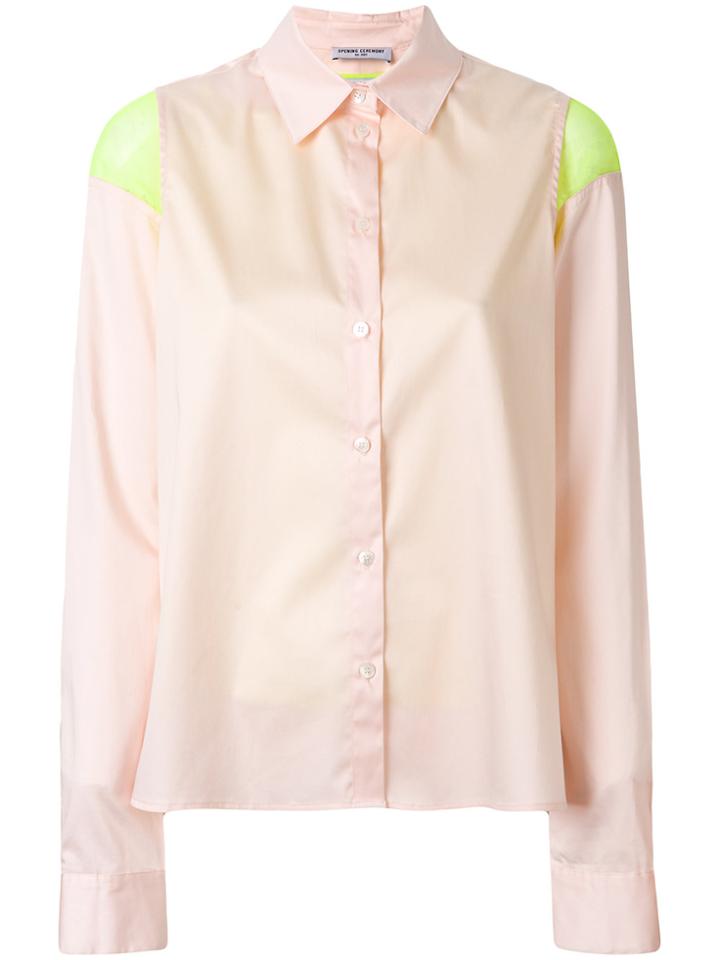 Opening Ceremony Contras-panel Fitted Shirt - Pink & Purple
