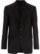 H Beauty & Youth. Fitted Blazer, Men's, Size: Large, Black, Silk/cupro/wool