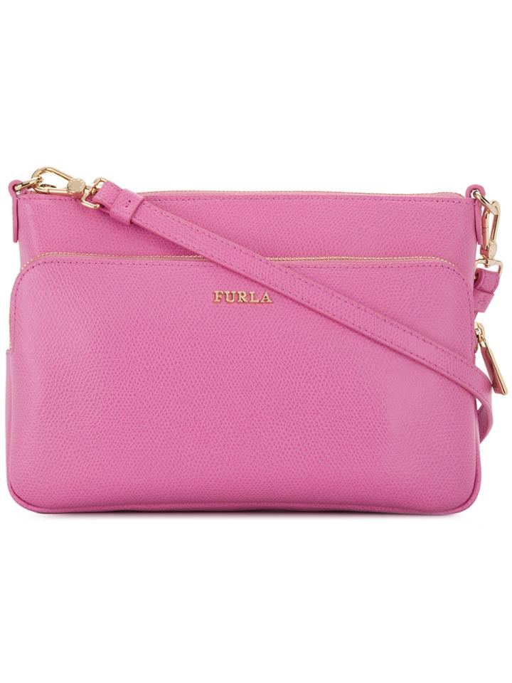 Furla Two Compartment Crossbody Bag - Pink & Purple