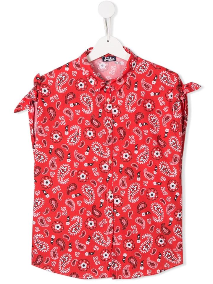 Mc2 Saint Barth Kids Teen Paisley Print Shirt - Red