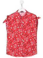 Mc2 Saint Barth Kids Teen Paisley Print Shirt - Red