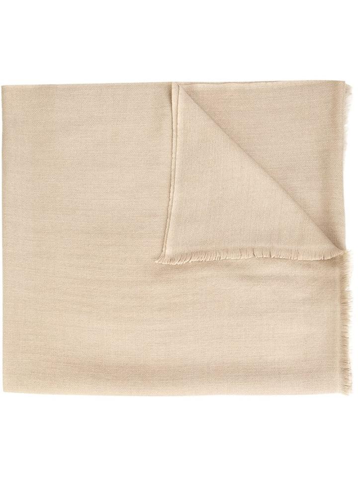 Denis Colomb 'herringbone Shawl' Scarf, Women's, Nude/neutrals, Cashmere