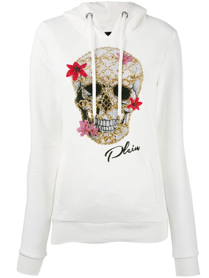 Philipp Plein - Date Hoodie - Women - Cotton - S, White, Cotton