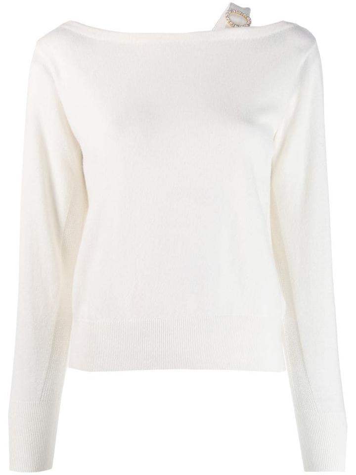 Sandro Paris Buckle Detail Pullover - White