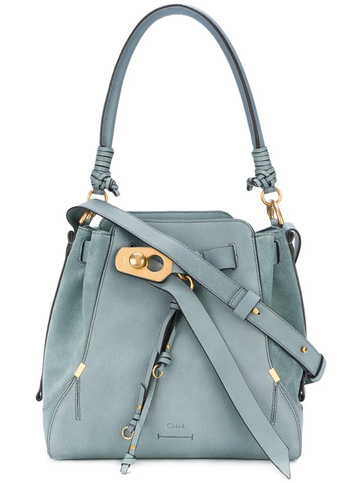 Chloé Owen Bucket Tote Bag - Blue