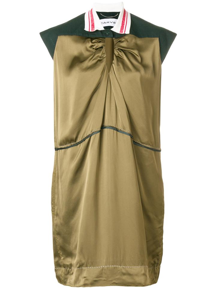Carven Keyhole Detail Dress - Green