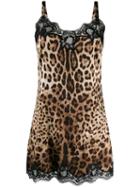Dolce & Gabbana Leopard Print Stretch Camisole - Brown