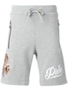 Philipp Plein No Light Track Shorts, Men's, Size: Medium, Grey, Cotton