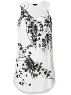 Barbara Bui Floral Flared Vest Top - White