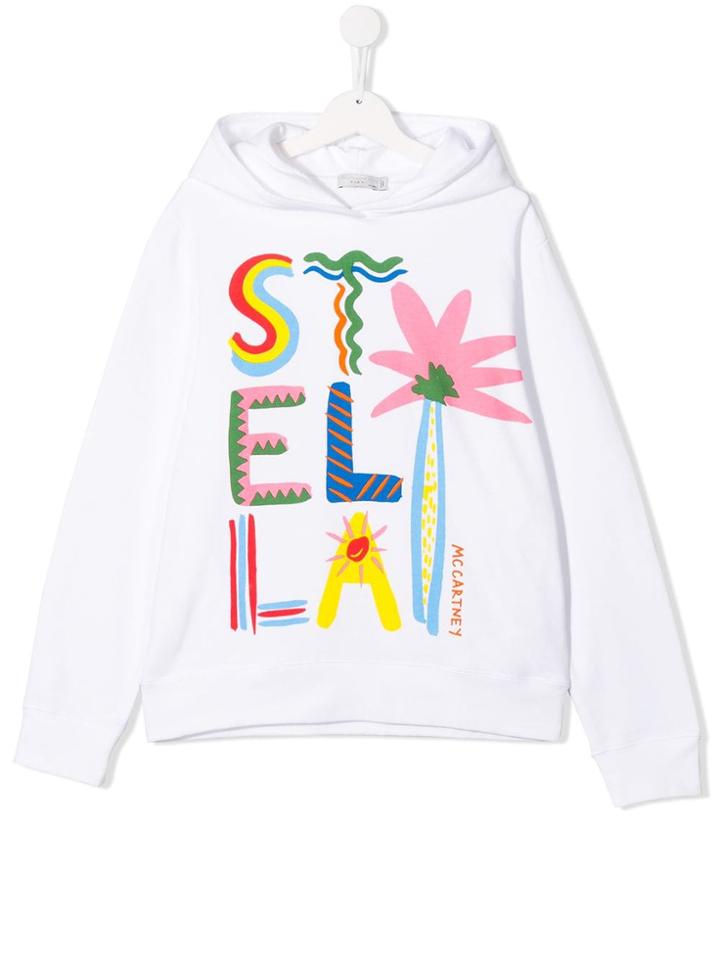 Stella Mccartney Kids Graphic Logo Hoodie - White