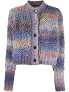 Roberto Collina Multi Textured Knit Cardigan - Grey