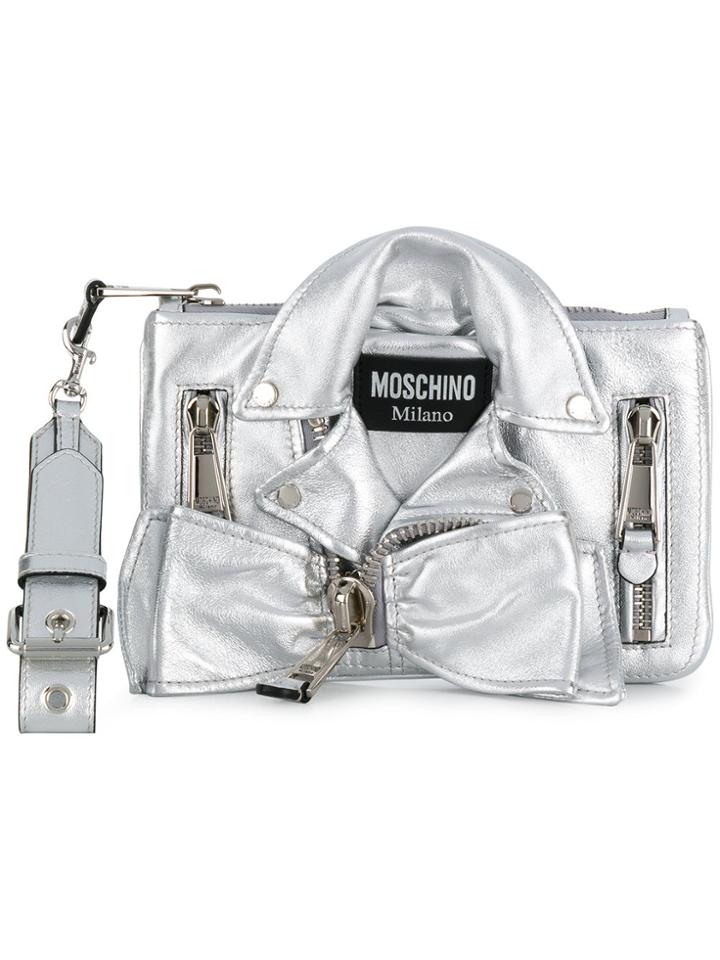 Moschino Metallic Biker Bag