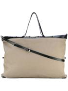 Saint Laurent - Large Id Convertible Bag - Men - Cotton/leather - One Size, Green, Cotton/leather