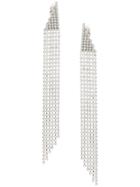 Saint Laurent Crystal Cascade Earrings - Silver