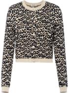 Miu Miu Leopard Print Cardigan - Gold