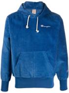 Champion Textured Ribbed Hoodie - Blue