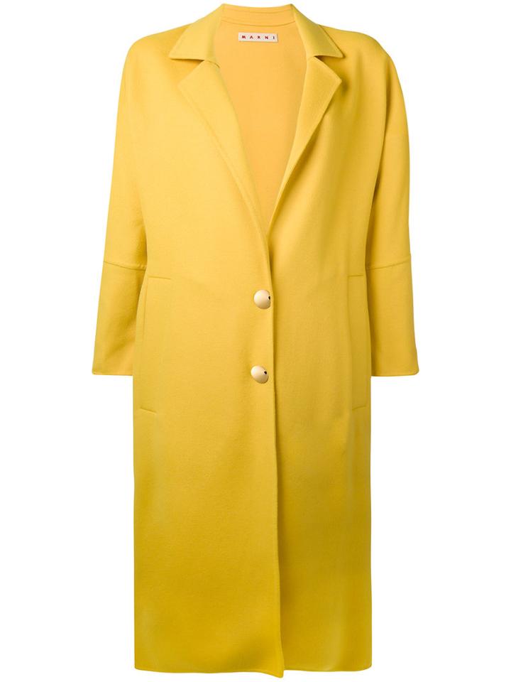 Marni - Belted Cocoon Coat - Women - Cashmere/alpaca/virgin Wool - 42, Yellow/orange, Cashmere/alpaca/virgin Wool