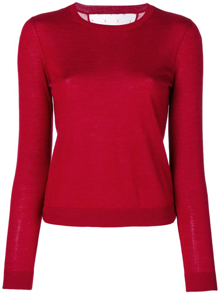 Red Valentino Slim-fit Crew Neck Jumper