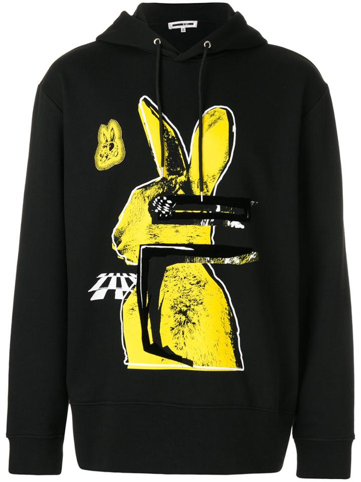 Mcq Alexander Mcqueen Glitch Bunny Hoodie - Black