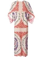 Msgm Geometric Print Shift Dress, Women's, Size: 46, Nude/neutrals, Silk
