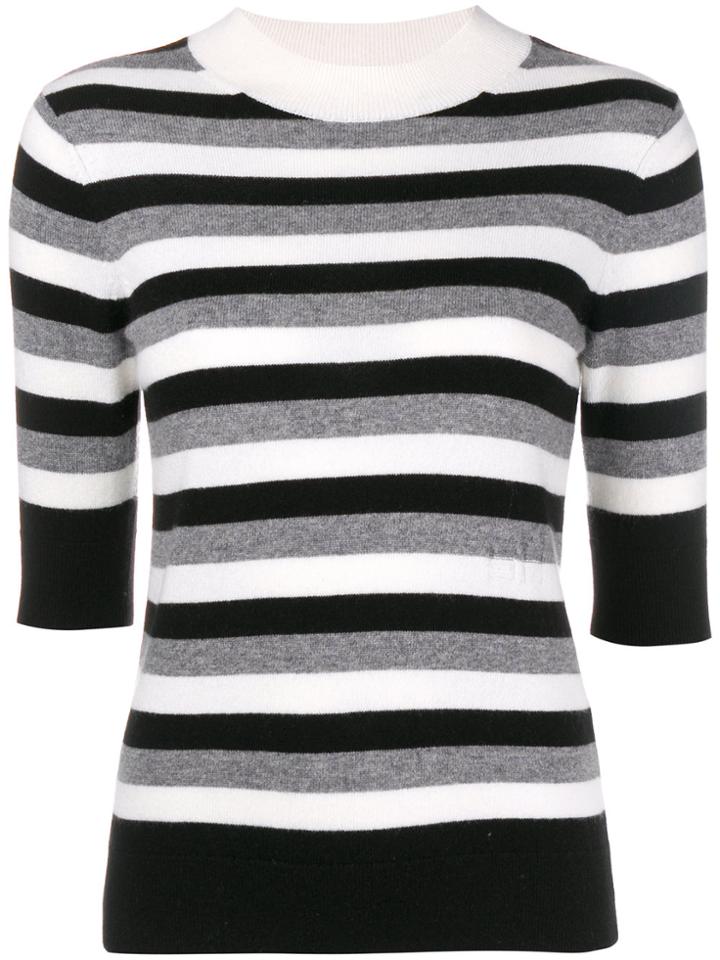 Sonia Rykiel Striped Knit Jumper - Grey