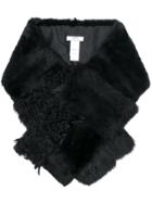 Desa 1972 Shearling Oversized Scarf - Black