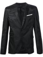 Neil Barrett Satin Camouflage Blazer, Men's, Size: 56, Black, Viscose/polyester/polyamide