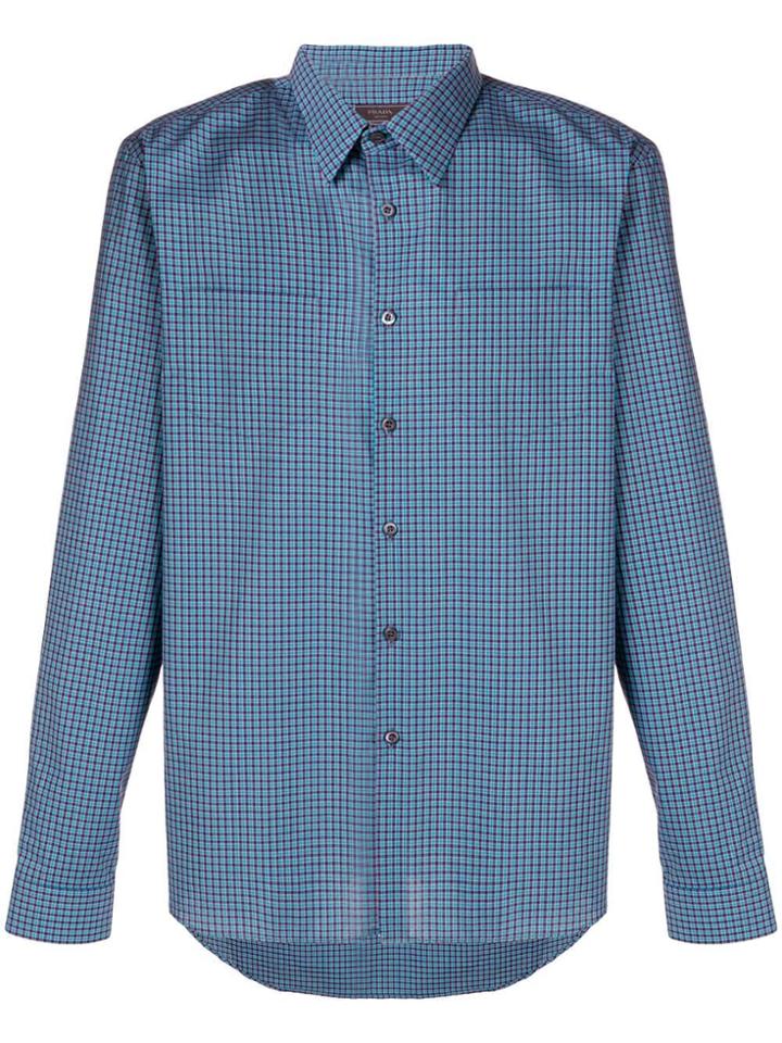 Prada Plaid Classic Shirt - Turchese