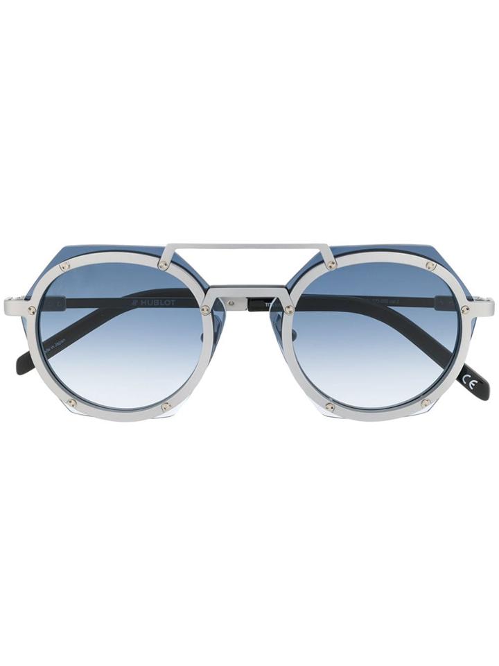 Hublot Eyewear Geometric Lens Sunglasses - Silver