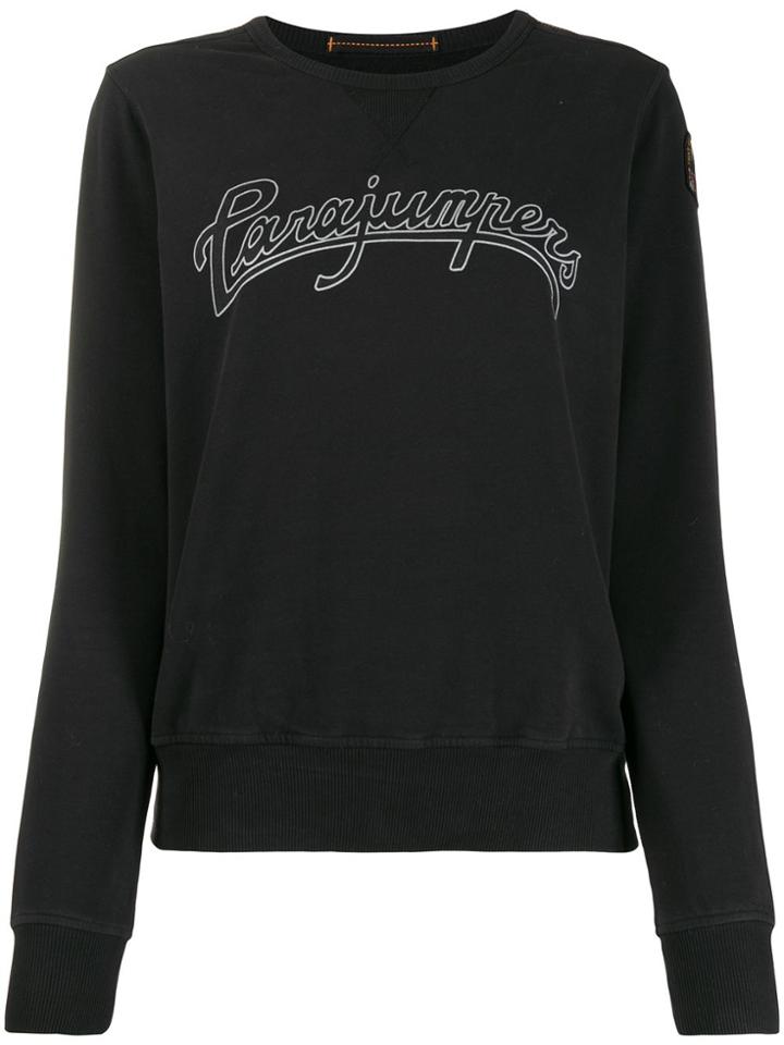 Parajumpers Round Neck Logo Sweater - Black