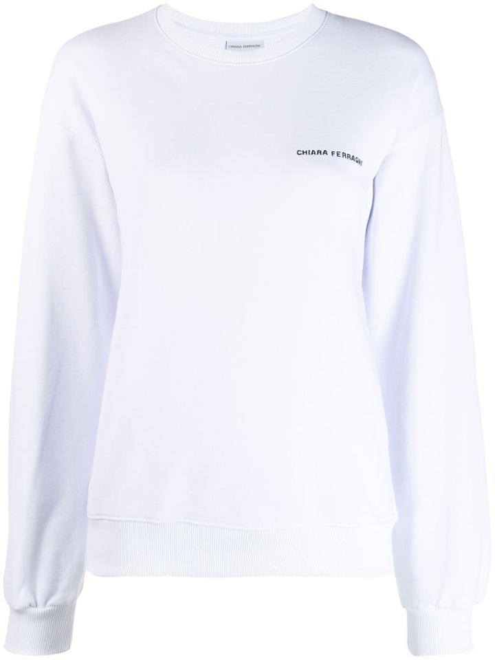 Chiara Ferragni Crew Neck Sweatshirt - White