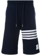 Thom Browne Engineered 4-bar Stripe Cashmere Shell Sweat Shorts - Blue