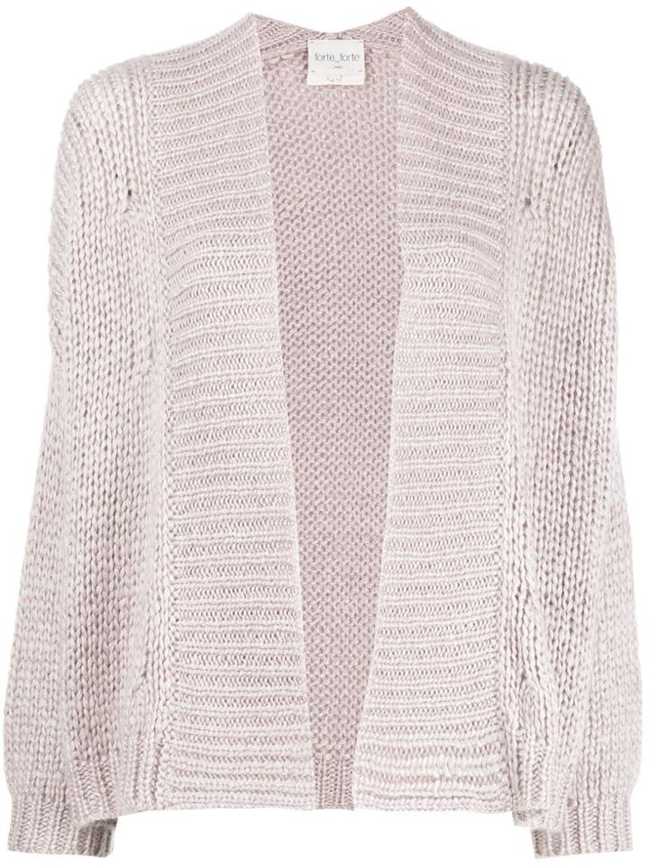 Forte Forte Egg-shaped Knitted Cardigan - Purple