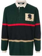 Kent & Curwen Veasley Rose Patch Rugby Shirt - Green