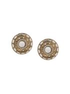 Rosantica Embellished Round Earrings - Gold