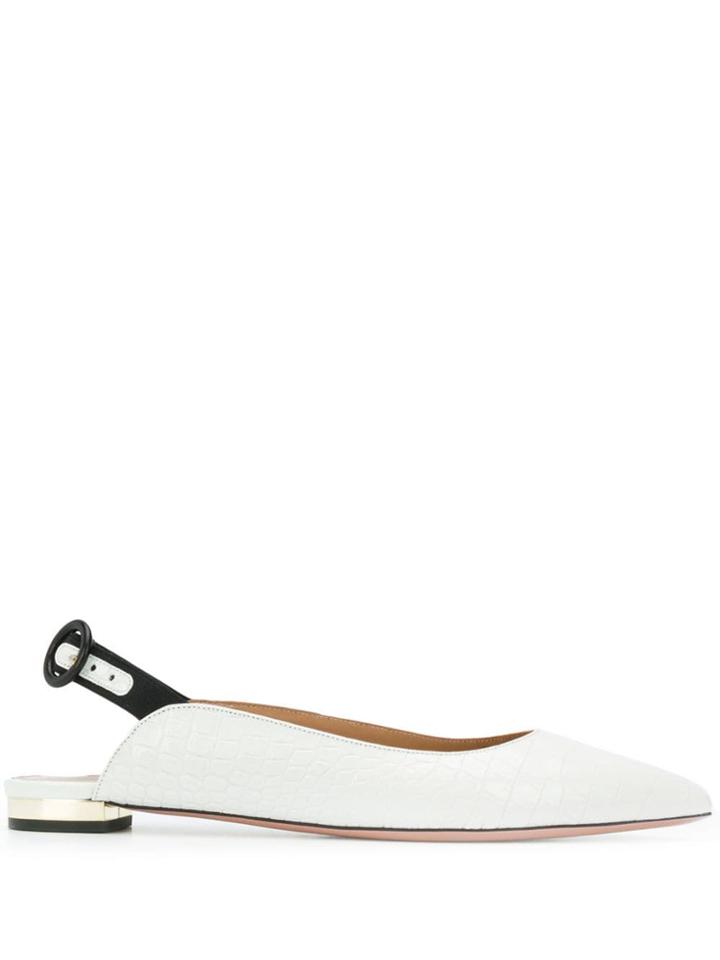 Aquazzura Slingback Ballerina Shoes - White