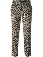 Etro Printed Cropped Trousers, Women's, Size: 46, Black, Wool