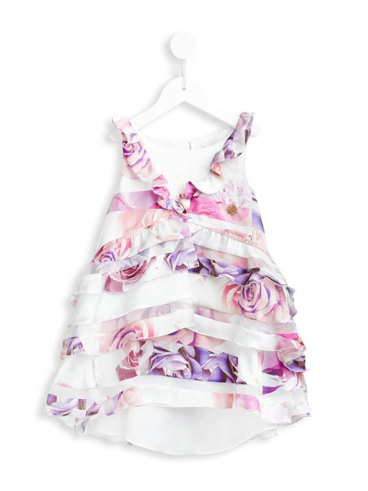 Roberto Cavalli Kids Tiered Floral Dress, Girl's, Size: 6 Yrs