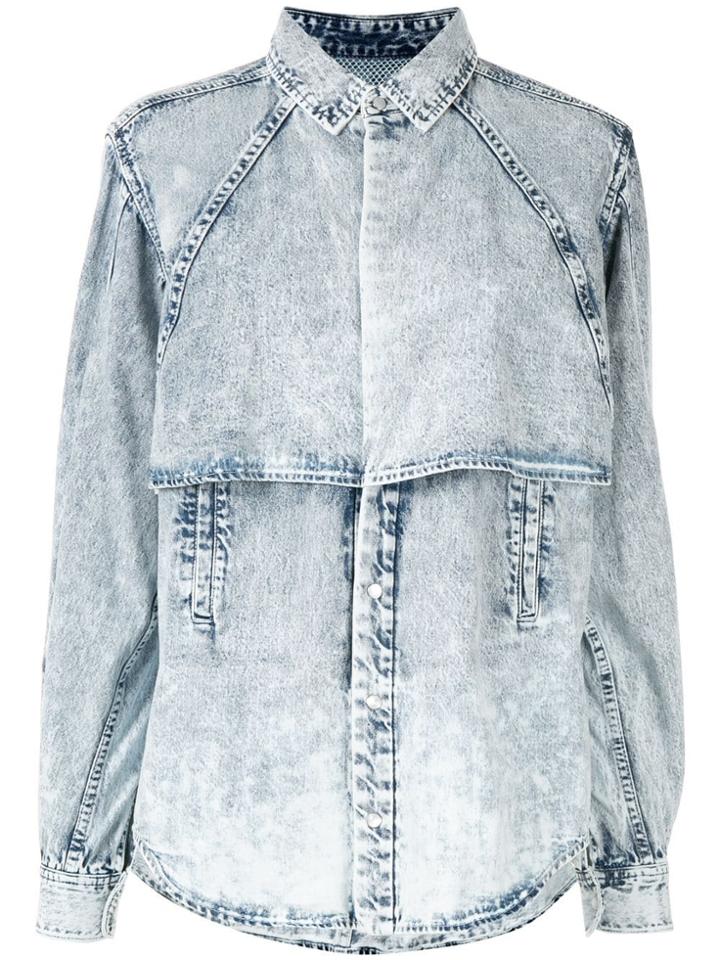 Toga Pulla Tiered Denim Shirt - Blue