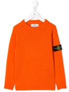 Stone Island Junior Crew Neck Sweater - Orange