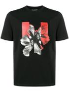 Neil Barrett Printed Flower T-shirt - Black