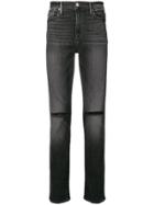 Frame Faded Slim-fit Jeans - Black