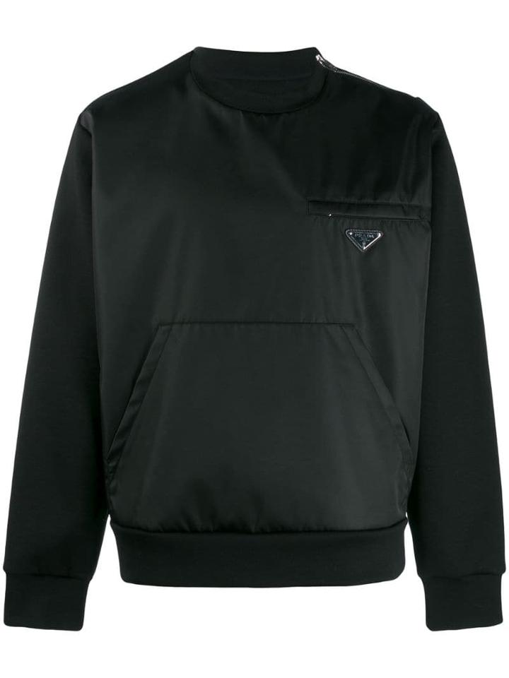 Prada Technical Logo Sweatshirt - Black