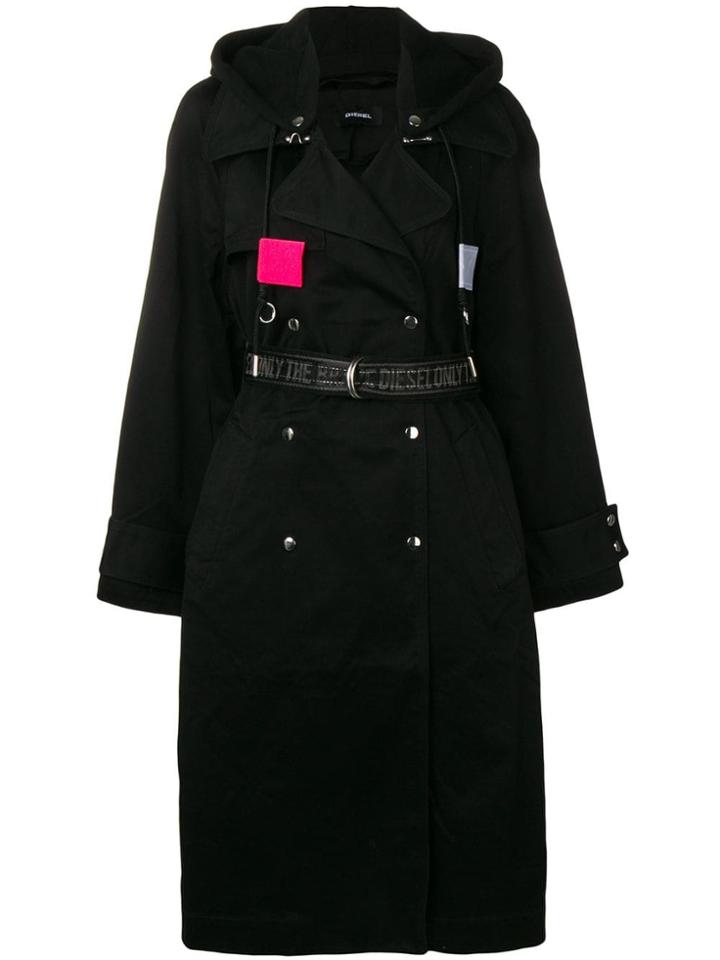 Diesel Hooded Trench Coat - 9xx