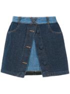 Andrea Bogosian Layered Denim Skirt - Blue