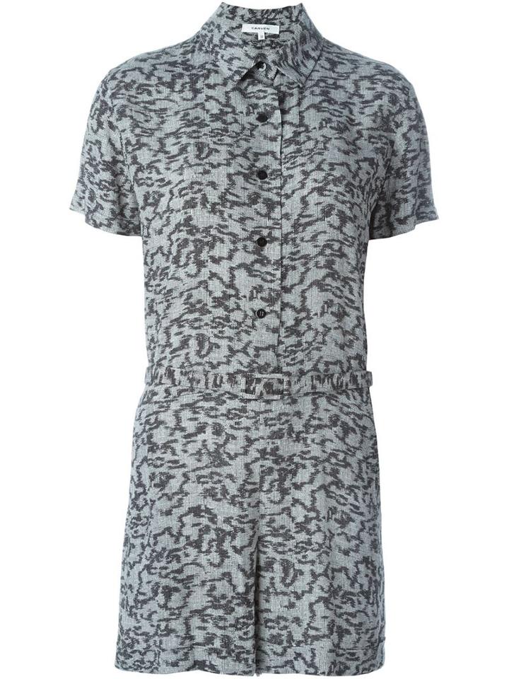 Carven Printed Button Playsuit