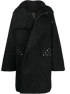 Rick Owens Drkshdw Sisy Oversized Stud-embellished Parka - Black
