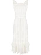 Ulla Johnson Embroidered Flared Dress - White