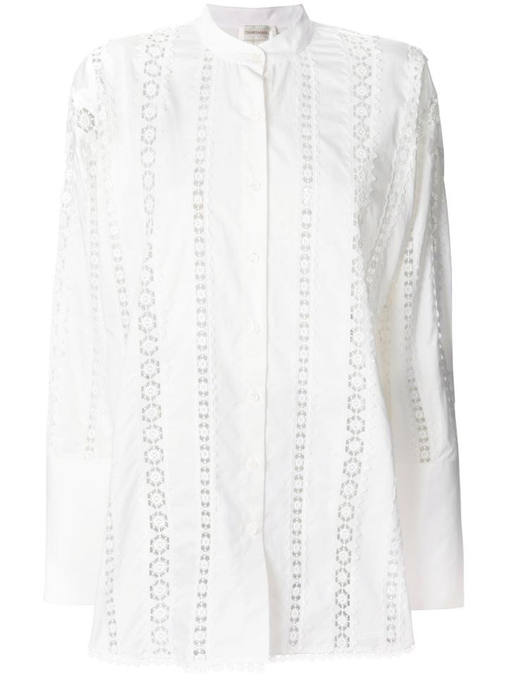 Zimmermann Embroidered Shirt - White