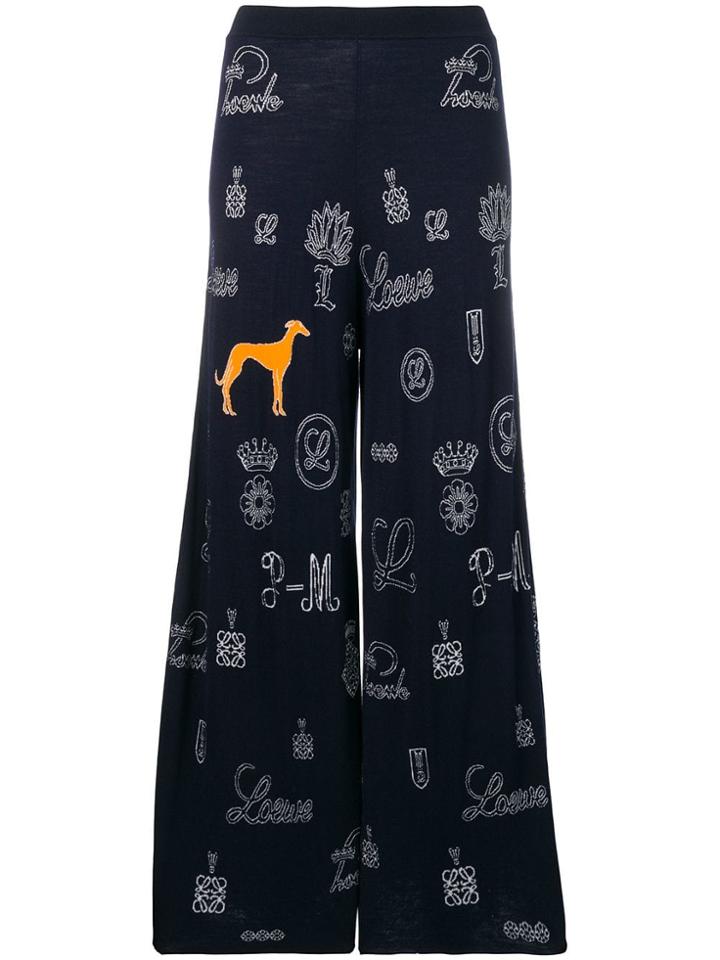Loewe Greyhound Wide-leg Trousers - Blue